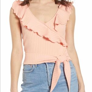 BP. Wrap Ruffle Tank